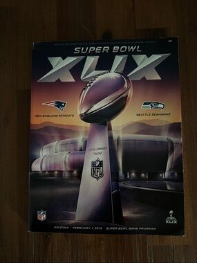 NFL Super Bowl XLIX Program Purple and Silver Cover